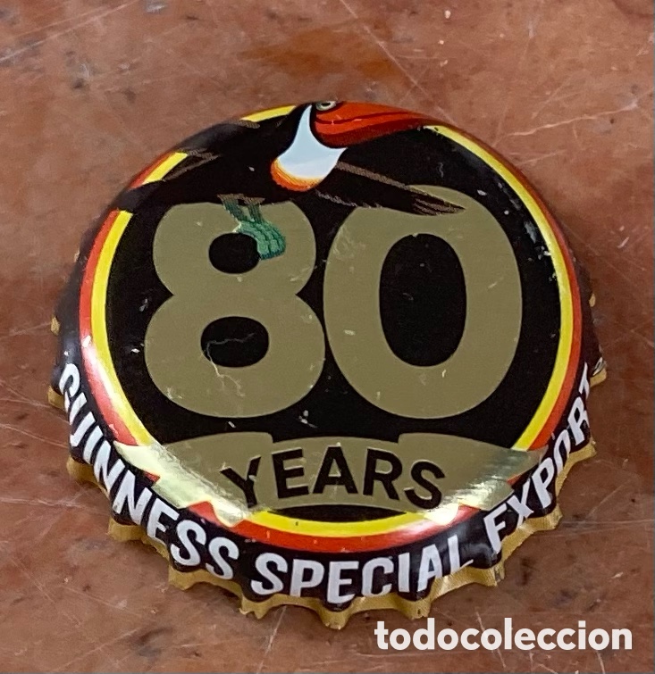 Coleccionismo de cervezas: BOTTLE CAP CHAPA CAPSULE BEER BIER BIERE TAP&Oacute;N CORONA CERVEZA GUINNESS 80 YEARS-LOTE N.2219-CARMANJO