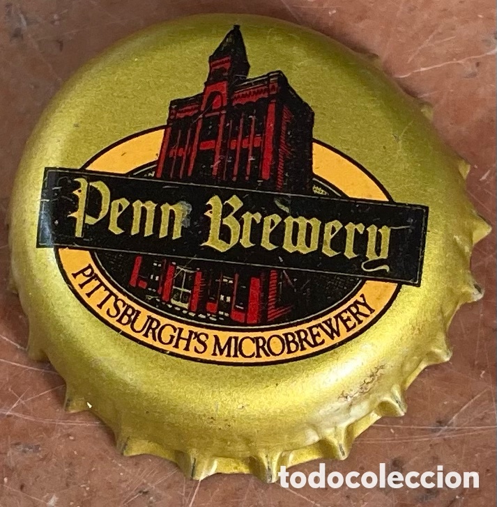 Coleccionismo de cervezas: BOTTLE CAP TAP&Oacute;N CORONA CHAPA CERVEZA BIER BEER PENN BREWERY.E.E.U.U./U.S.A.--LOTE N.3920--CARMANJO