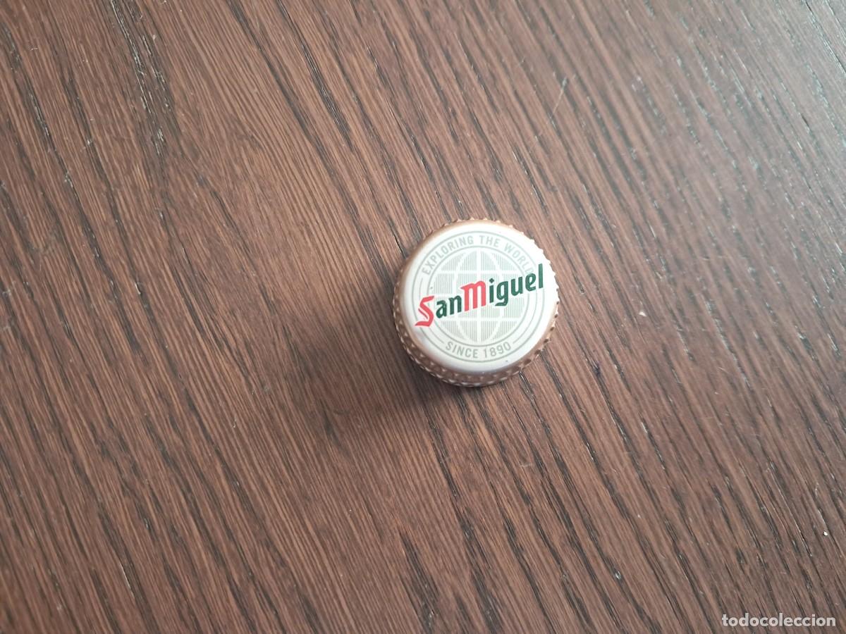 Coleccionismo de cervezas: chapa tap&oacute;n rosca, cerveza San Miguel.