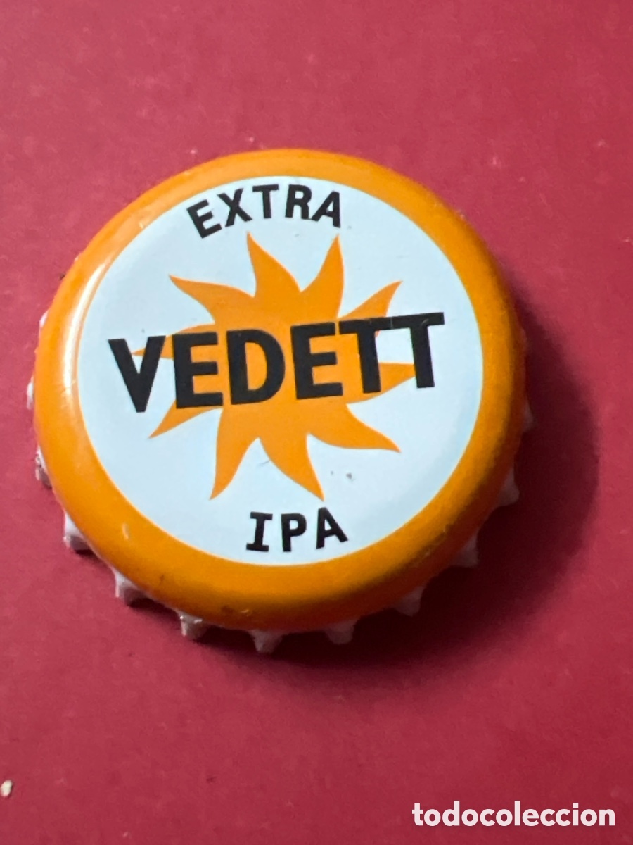 Coleccionismo de cervezas: T4/X147/44. TAPON CORONA CAPSULA CHAPA CERVEZA VEDETT EXTRA IPA (B&Eacute;LGICA)