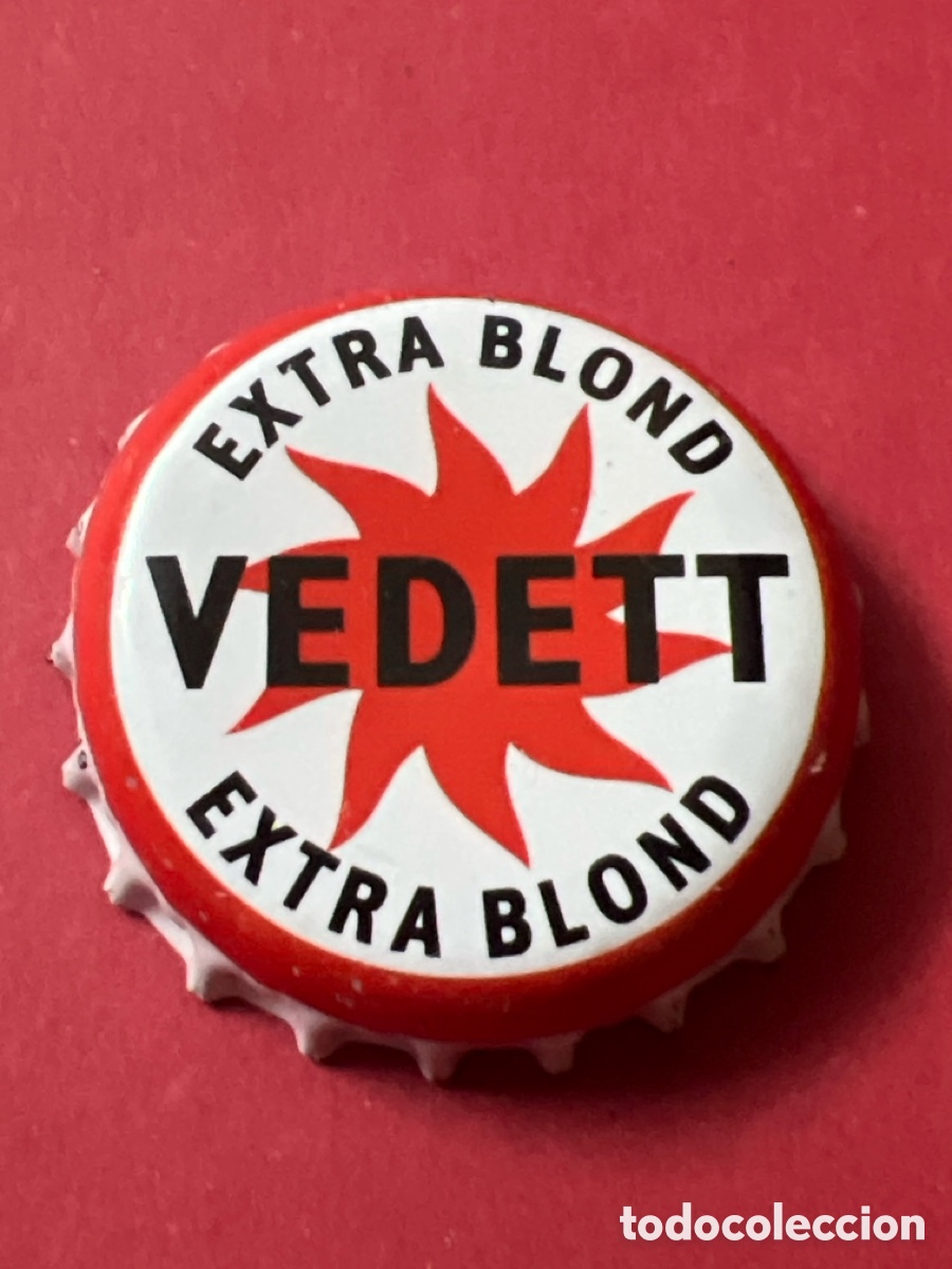Coleccionismo de cervezas: T4/X147/45. Chapa tap&oacute;n corona de la cerveza belga VEDETT EXTRA BLOND