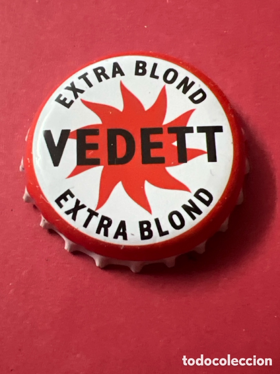 Coleccionismo de cervezas: T4/X147/46. Chapa tap&oacute;n corona de la cerveza belga VEDETT EXTRA BLOND