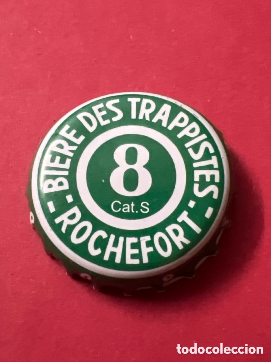 Coleccionismo de cervezas: T4/X147/87. chapa tap&oacute;n corona de cerveza belga, Rochefort, biere des trappistes, n&ordm; 8.
