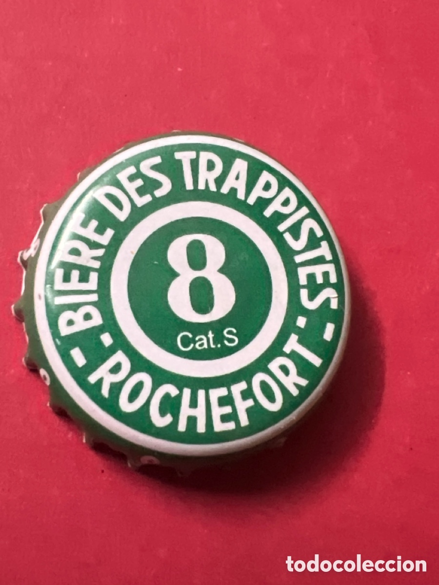 Coleccionismo de cervezas: T4/X145/D6. chapa tap&oacute;n corona de cerveza belga, Rochefort, biere des trappistes, n&ordm; 8.