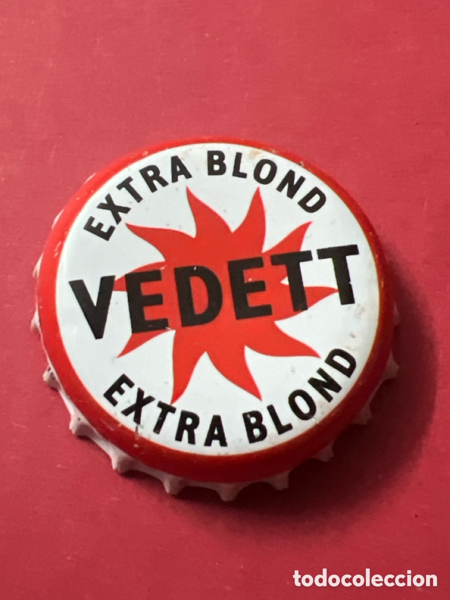 Coleccionismo de cervezas: T4/X145/F4. Chapa tap&oacute;n corona de la cerveza belga VEDETT EXTRA BLOND
