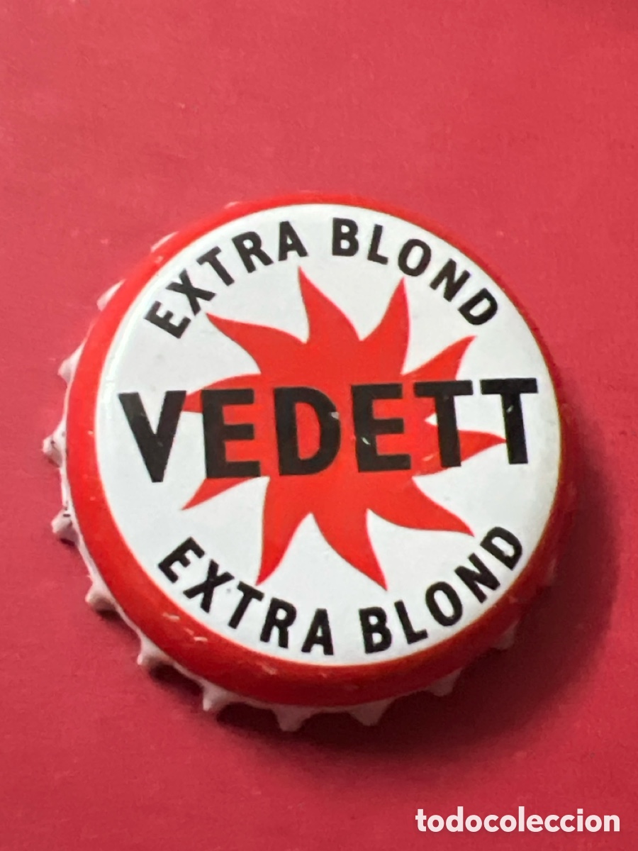 Coleccionismo de cervezas: T4/X145/F5. Chapa tap&oacute;n corona de la cerveza belga VEDETT EXTRA BLOND