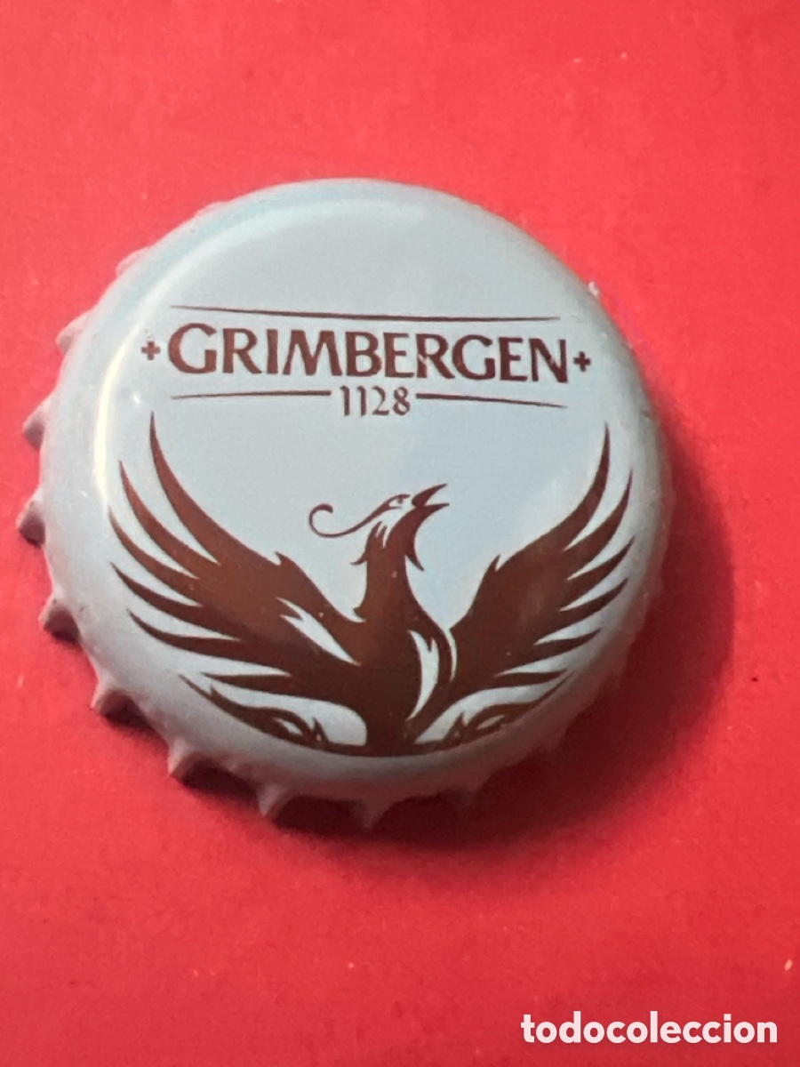 Coleccionismo de cervezas: T4/X144/B1. Chapa tap&oacute;n corona de la cerveza belga GRIMBERGEN 1128