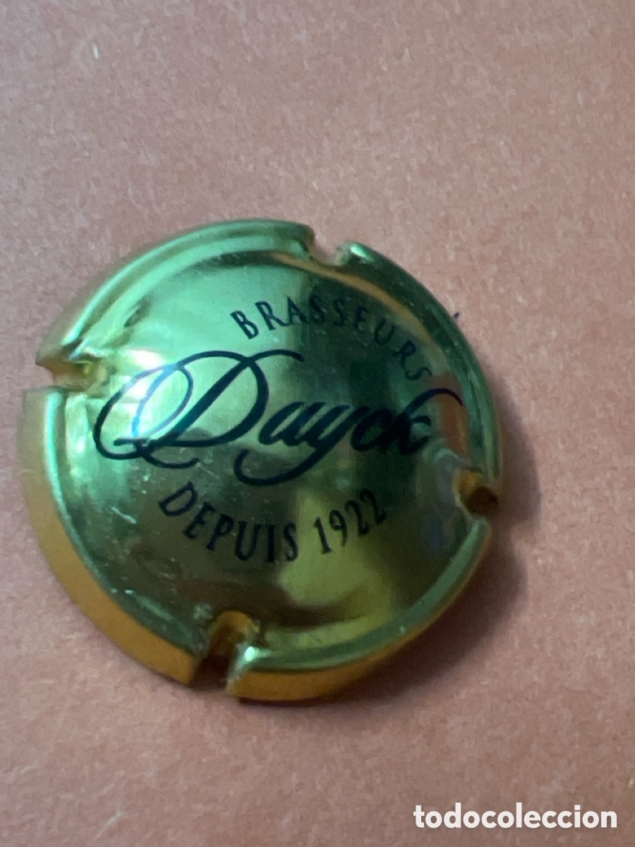 Colecionismo de cervejas: T4/X143/F4. CHAPA DE CERVEZA 1/4. BEER Cork Bottle Cage Cap DUYCK Bi&egrave;re de Garde Jenlain, France