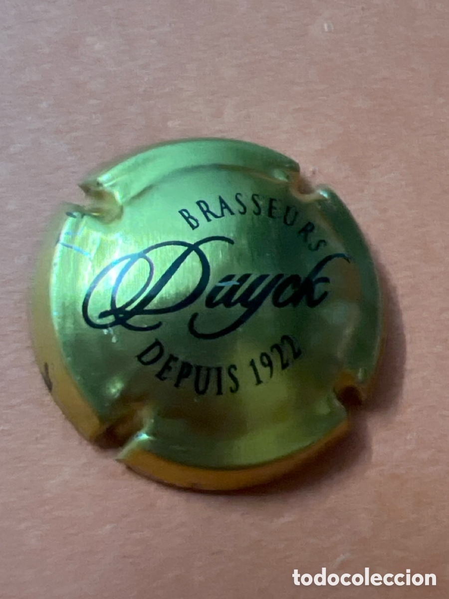 Colecionismo de cervejas: T4/X143/F5. CHAPA DE CERVEZA 1/4. BEER Cork Bottle Cage Cap DUYCK Bi&egrave;re de Garde Jenlain, France