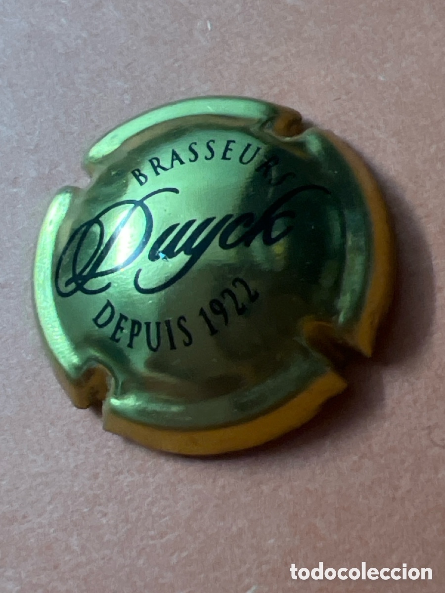 Colecionismo de cervejas: T4/X143/F6. CHAPA DE CERVEZA 1/4. BEER Cork Bottle Cage Cap DUYCK Bi&egrave;re de Garde Jenlain, France