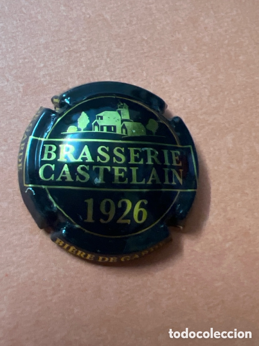Coleccionismo de cervezas: T4/X142/A1. CHAPA CERVEZA - BRASSERIE CASTELAIN 1926