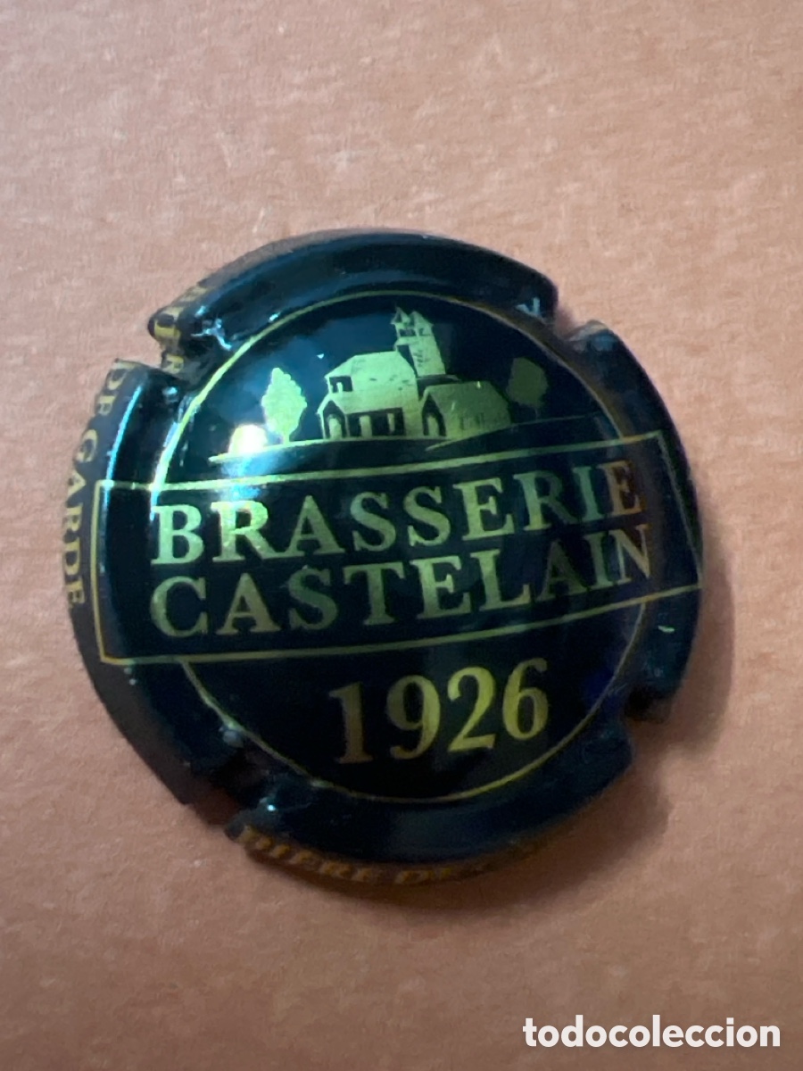 Coleccionismo de cervezas: T4/X142/A2. CHAPA CERVEZA - BRASSERIE CASTELAIN 1926