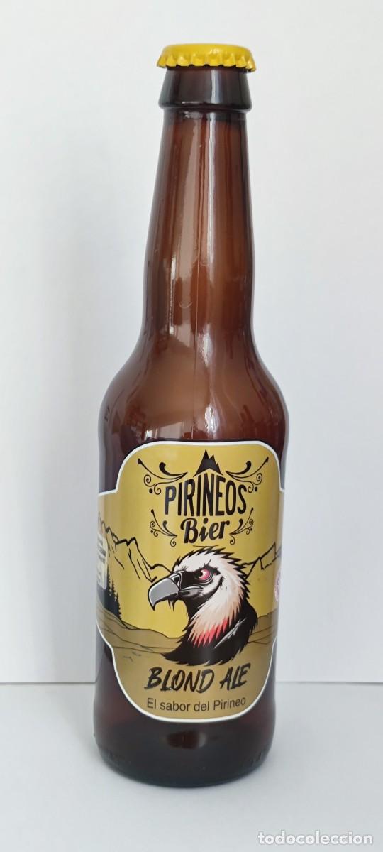 Coleccionismo de cervezas: LATA CERVEZA VACIA CON CHAPA - PIRINEOS BEER BLOND ALE - 33CL -PESO 250GR - AVE AGUILA