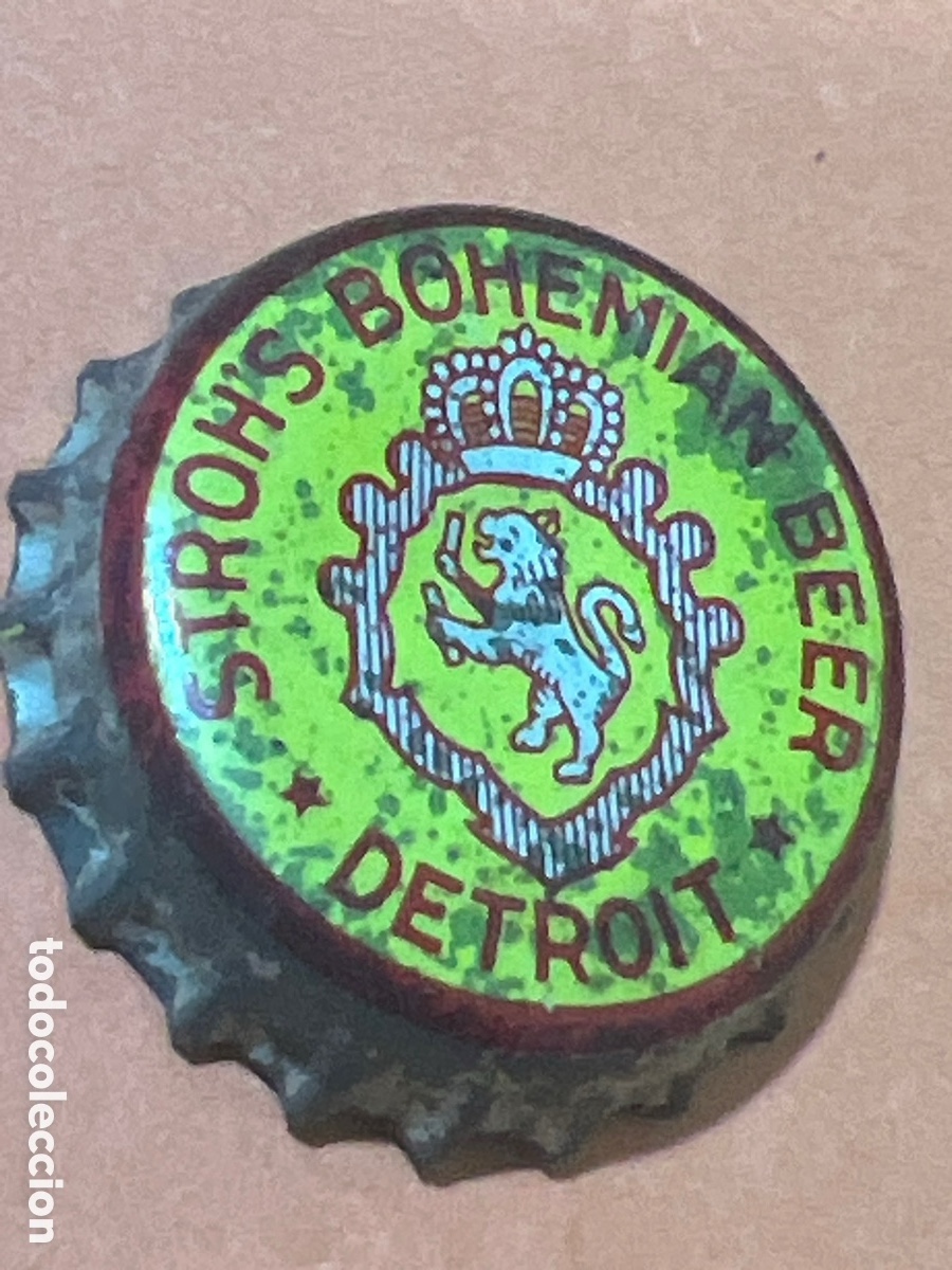 Coleccionismo de cervezas: T4/X142/Q6. ANTIGUA CHAPA BOTTLE CAP BEER CERVEZA STROH'S BOHEMIAN.E.E.U.U./ U.S.A