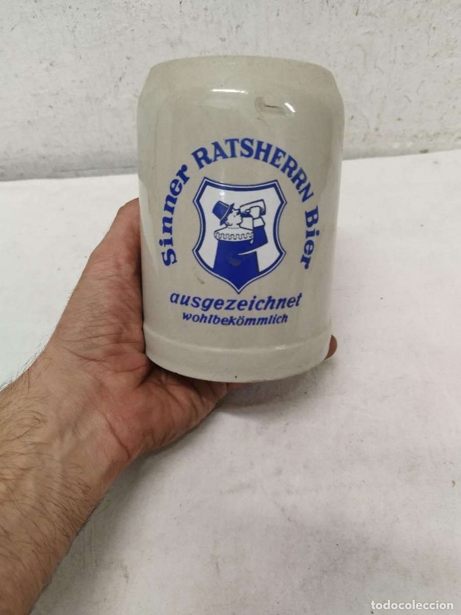 Coleccionismo de cervezas: Jarra Cervecera Alemana Sinner Brauerei Ratsherrn - Cer&aacute;mica Colecci&oacute;n 0.5 Litros.
