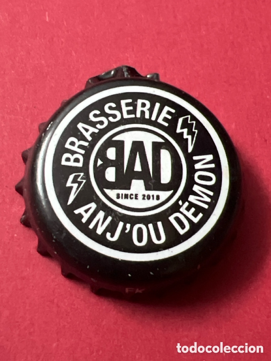 Coleccionismo de cervezas: T4/X144/N2. CHAPA CERVEZA - FRANCIA - BAD since 2018 Brasserie Anj'ou D&eacute;mon