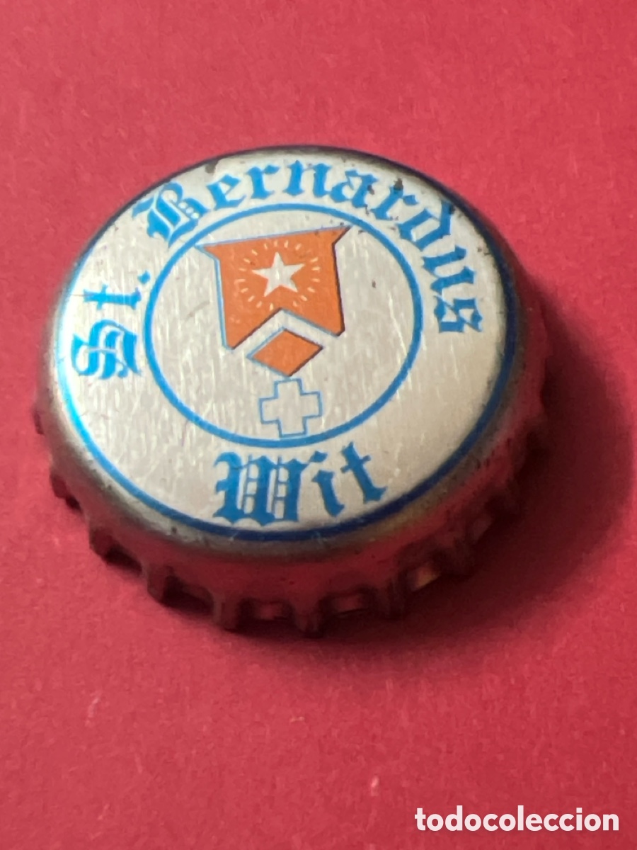 Coleccionismo de cervezas: T4/X144/O6. Chapa tap&oacute;n corona de la cerveza belga ST. BERNARDUS WIT