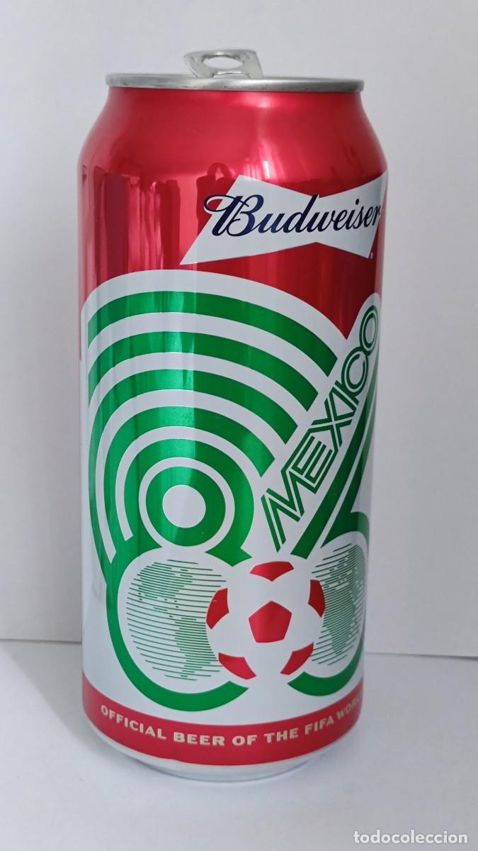 Coleccionismo de cervezas: LATA CERVEZA VACIA -BUDWEISER INVEB BELGIUM UK MAHOU - FIFA 2026 FUTBOL - 1/11 MEXICO -51442120 _G