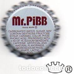 Coleccionismo de cervezas: chapa sin usar - refresco - ESTADOS UNIDOS - Mr. Pibb