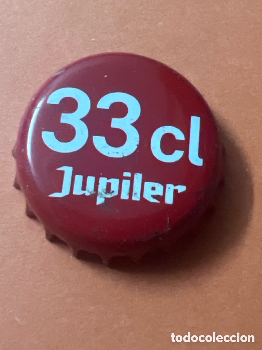 Coleccionismo de cervezas: T4/X143/J3. TAPON CORONA CAPSULA CHAPA CERVEZA JUPILER 33 cl (B&Eacute;LGICA)
