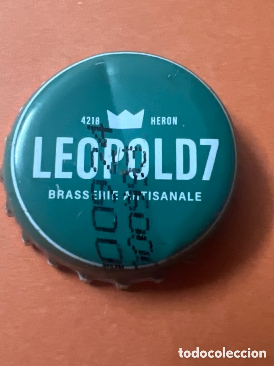 Coleccionismo de cervezas: T4/X143/J4. CHAPA CERVEZA - B&Eacute;LGICA - Leopold 7 Brasserie Artisanale 4218 H&eacute;ron