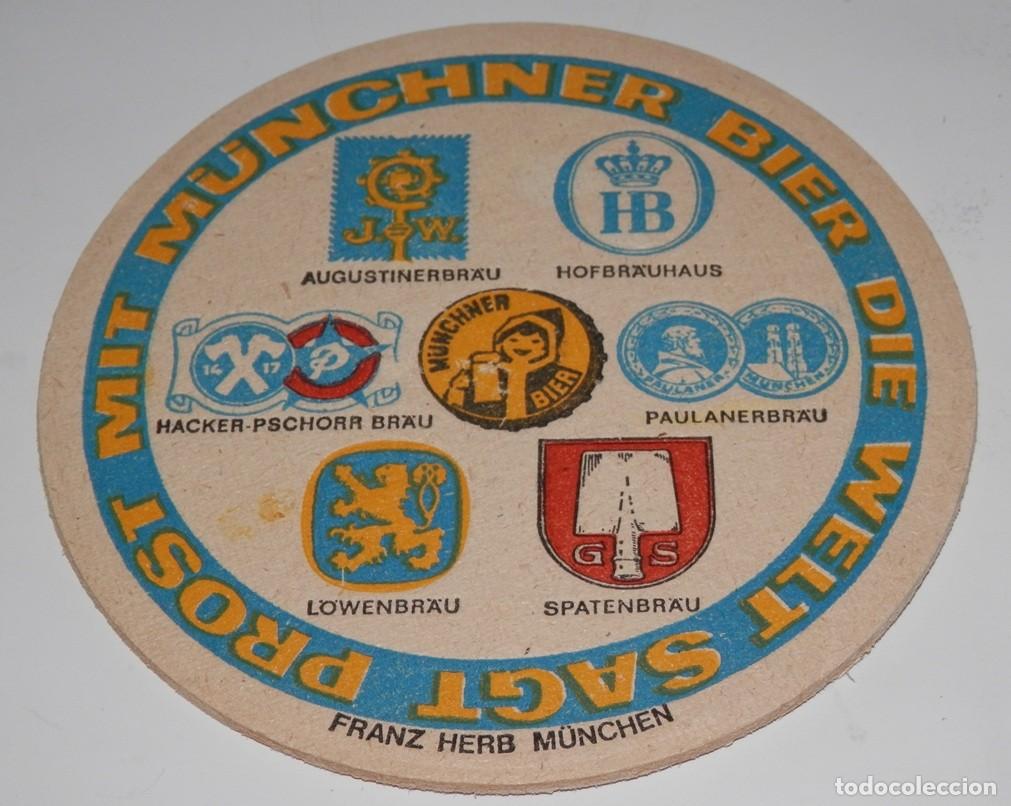 Coleccionismo de cervezas: POSAVASOS VINTAGE DE LA CERVEZA MUNCHER BIER