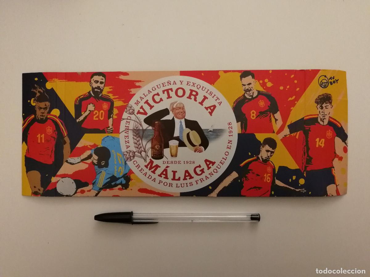 Coleccionismo de cervezas: ANUNCIO ACARTONADO - VICTORIA MALAGA - CERVEZA - PUBLICIDAD LAMINA