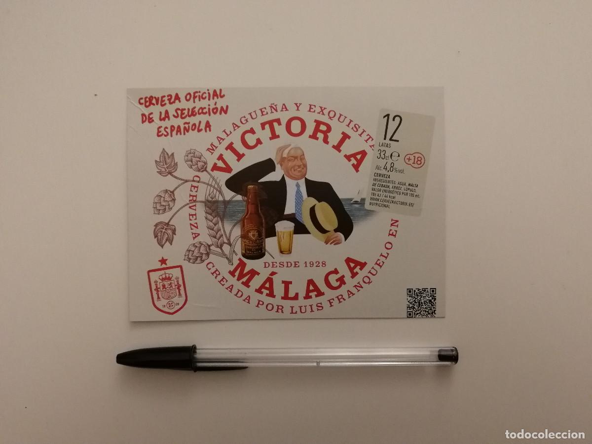 Coleccionismo de cervezas: TARJETA ACARTONADA -10*15- VICTORIA MALAGA SELECCION ESPA&Ntilde;OLA - CERVEZA - PUBLICIDAD LAMINA