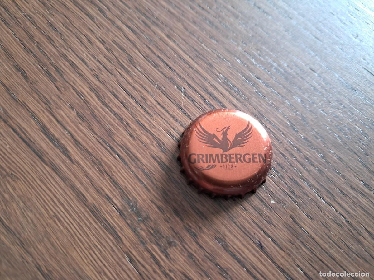 Coleccionismo de cervezas: chapa tap&oacute;n corona de cerveza belga, Grimbergen.
