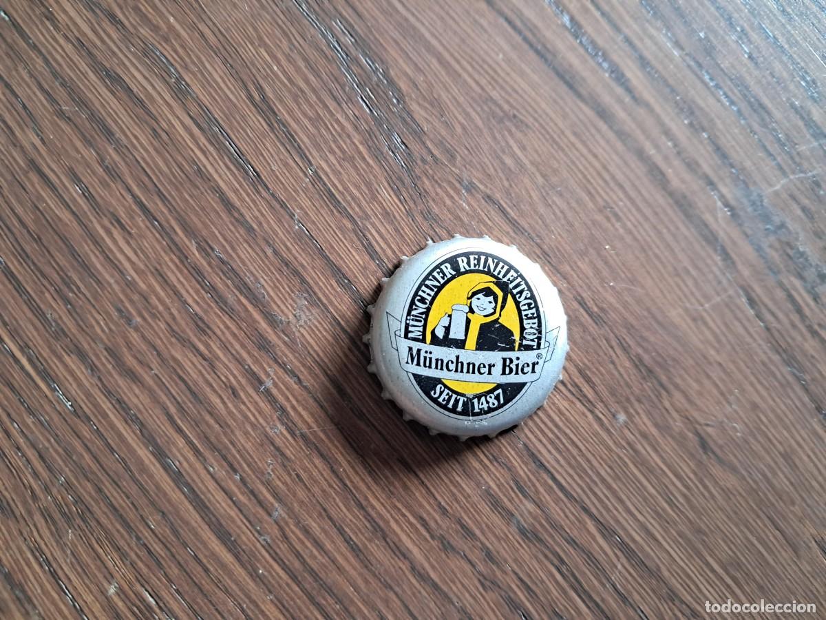 Coleccionismo de cervezas: CHAPA TAP&Oacute;N CORONA DE CERVEZA M&Uuml;NCHNER REINHEITSGEBOT DE ALEMANIA