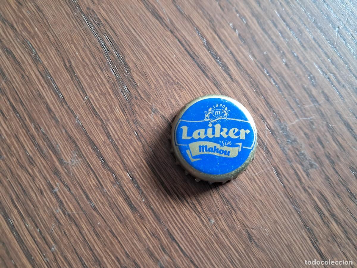 Coleccionismo de cervezas: chapa tap&oacute;n corona de cerveza, Mahou, laiker sin.