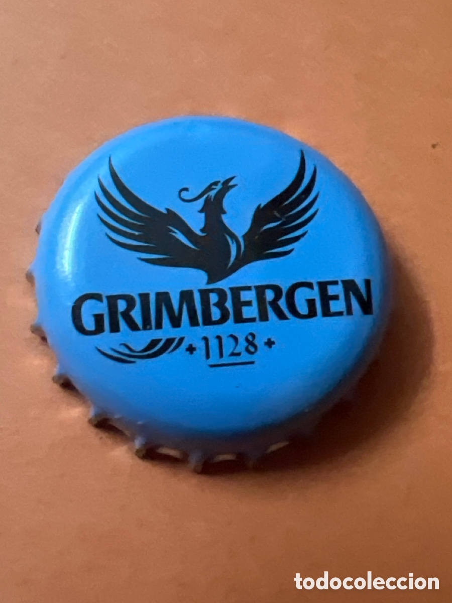Coleccionismo de cervezas: H333. Chapa tap&oacute;n corona de la cerveza belga GRIMBERGEN 1128