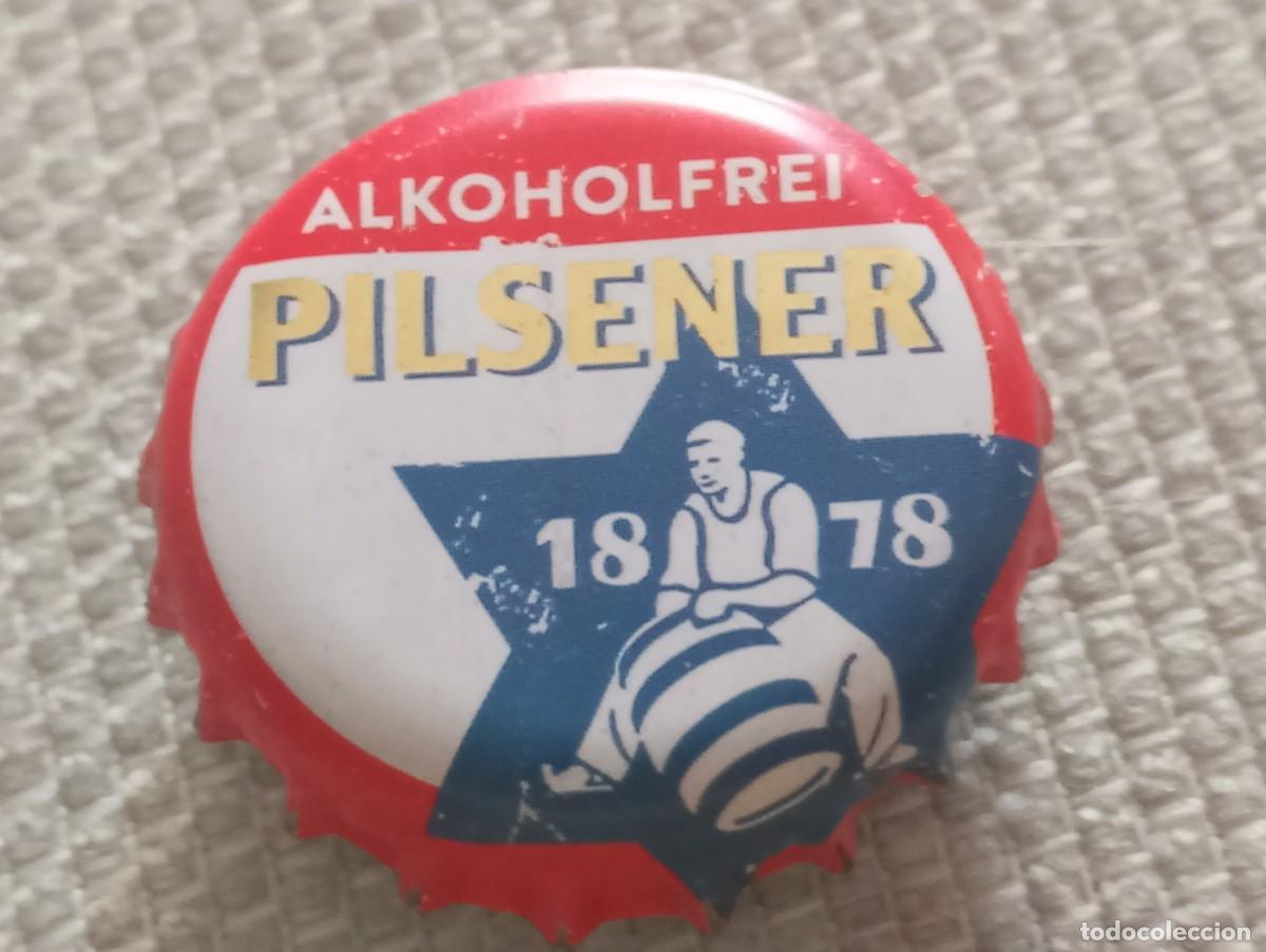 Coleccionismo de cervezas: Chapa tap&oacute;n corona de la cerveza alemana KARLSBERG ALKOHOLFREI PILSENER 1878