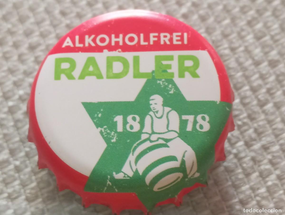 Coleccionismo de cervezas: Chapa tap&oacute;n corona de la cerveza alemana KARLSBERG ALKOHOLFREI RADLER 1878