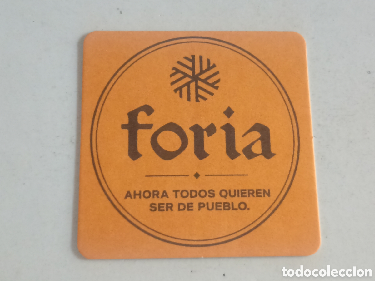 Coleccionismo de cervezas: Posavasos cerveza Foria artesana