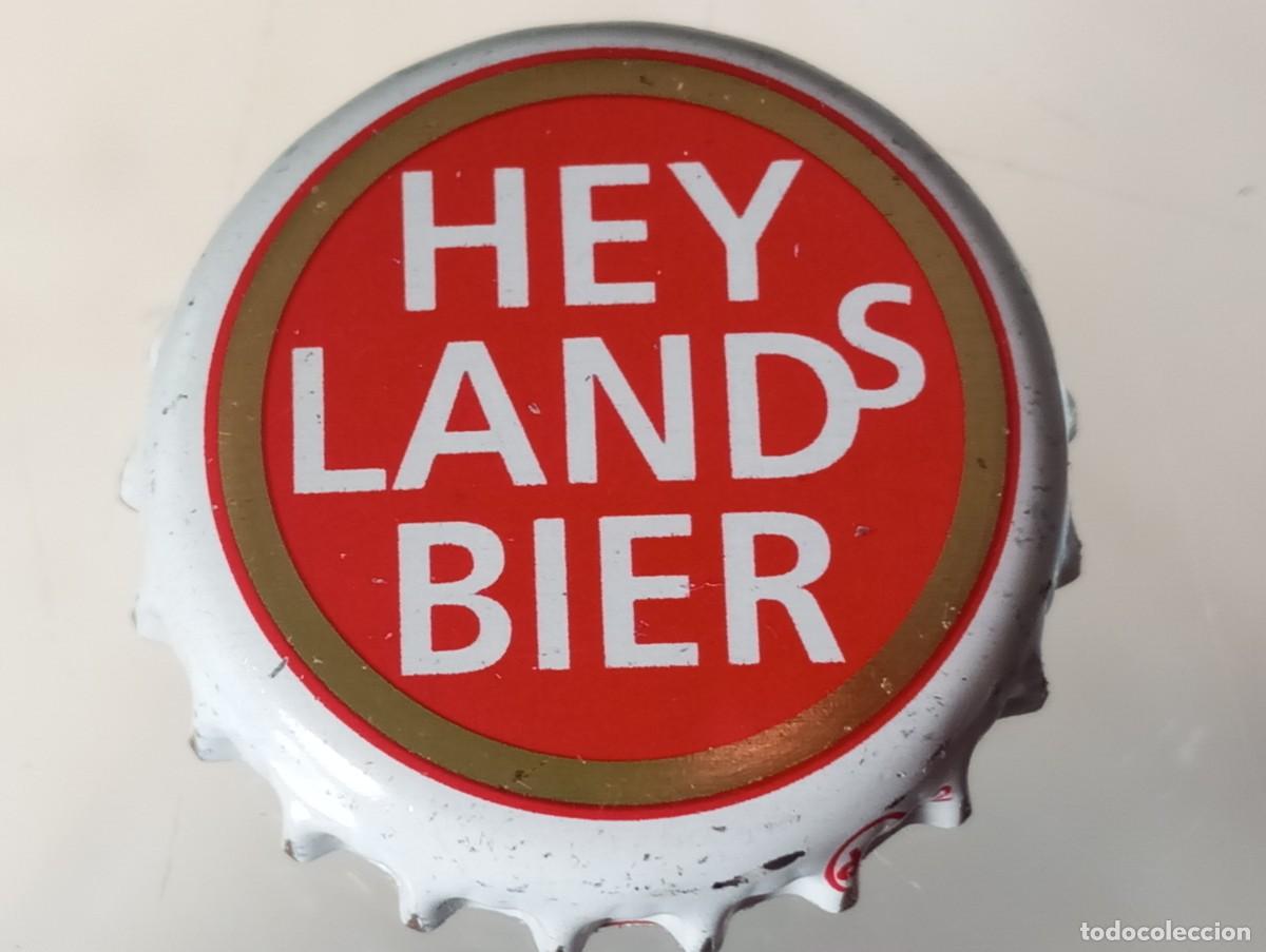 Coleccionismo de cervezas: Chapa tap&oacute;n corona de la cerveza alemana HEYLAND'S BIER (falda blanca)