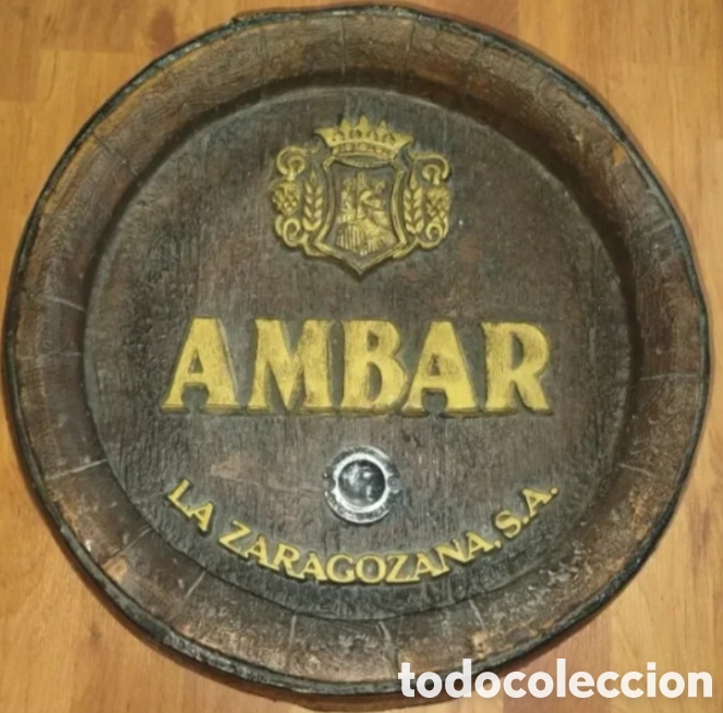 Coleccionismo de cervezas: Tapa barril cerveza ambar