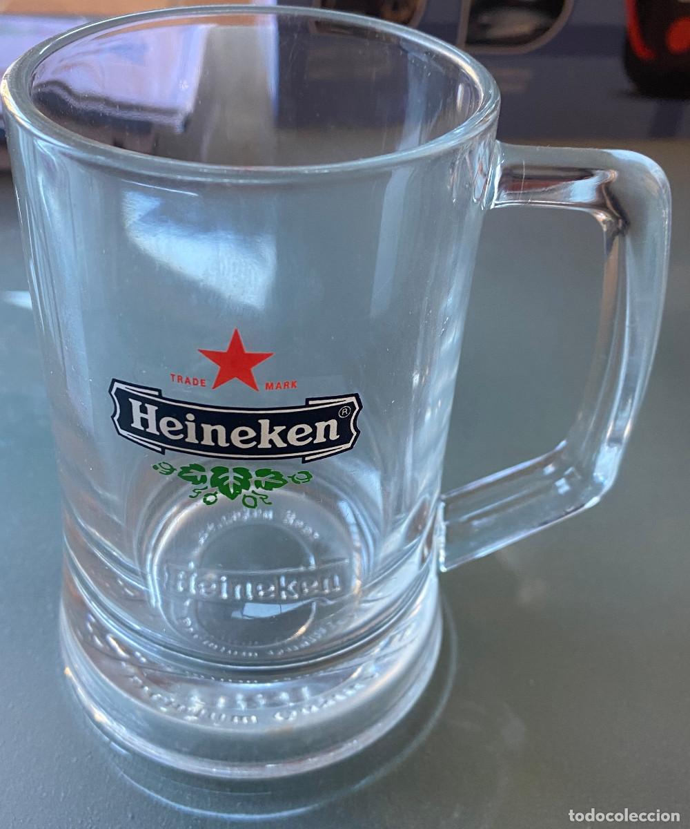 Coleccionismo de cervezas: Jarra de cerveza. Promocional de Heineken. Peque&ntilde;a, 25 cl. De vidrio grueso. Nueva.
