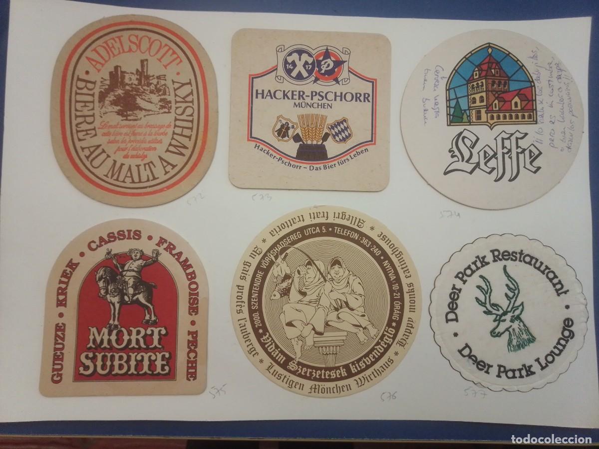 Coleccionismo de cervezas: LOTE DE 6 POSAVASOS ANTIGUOS &ndash; ALTA GAMA CERVECERA INTERNACIONAL, MARCAS DE CULTO BELGAS, ALEMANAS Y