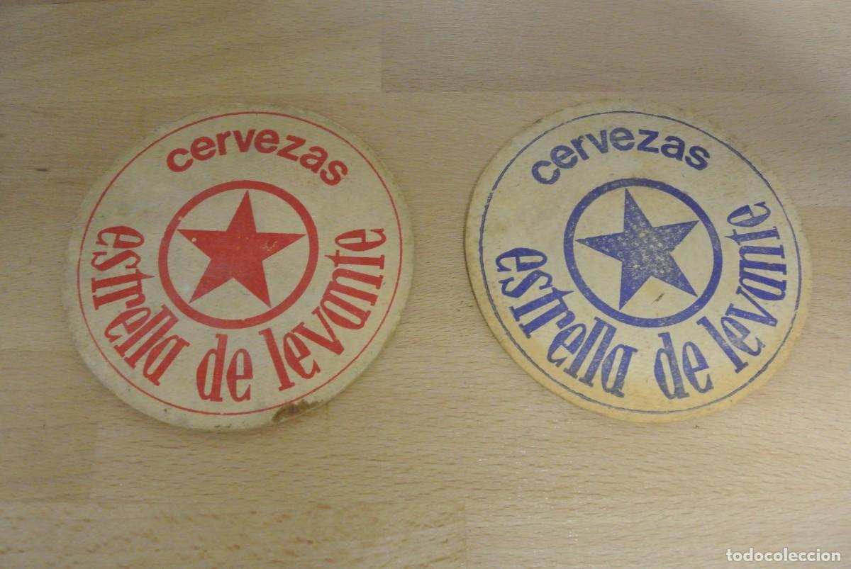 Coleccionismo de cervezas: DOS POSAVASOS DE CERVEZA ESTRELLA DE LEVANTE