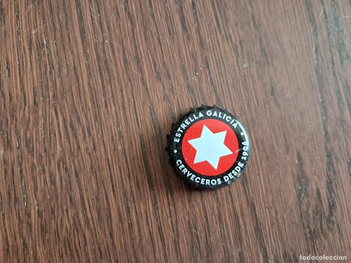 Coleccionismo de cervezas: chapa tap&oacute;n corona de cerveza, estrella Galicia.