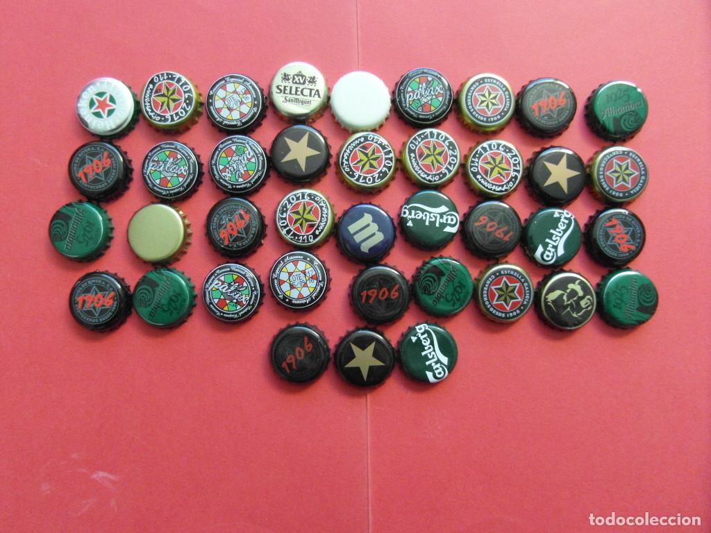 Coleccionismo de cervezas: LOTE 39 TAPON CORONA CHAPA BOTTLE CAP KRONKORKEN TAPPI CAPSULE CERVEZA CREO TODAS