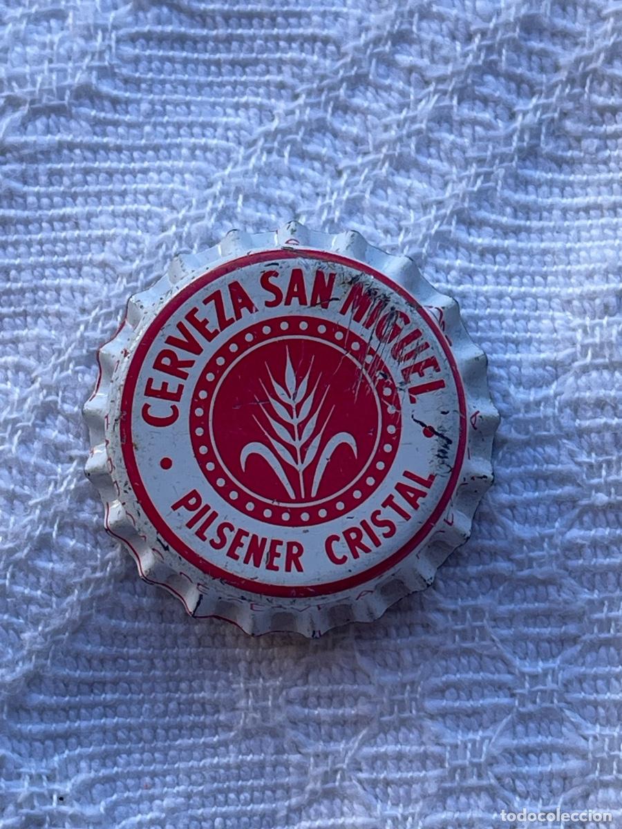 Coleccionismo de cervezas: Antigua chapa de cerveza San Miguel Nueva