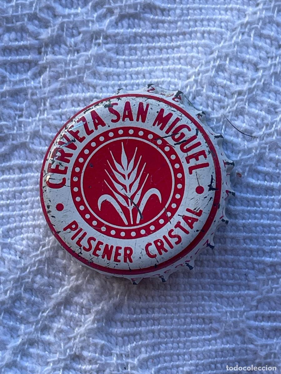Coleccionismo de cervezas: Antigua chapa de cerveza San Miguel