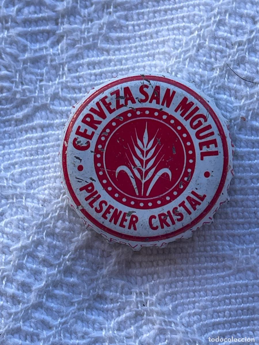 Coleccionismo de cervezas: Antigua chapa de cerveza San Miguel