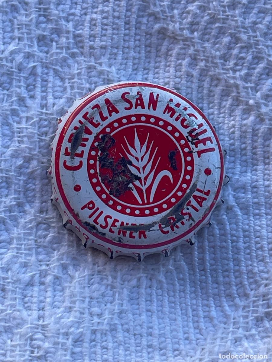 Coleccionismo de cervezas: Antigua chapa de cerveza San Miguel