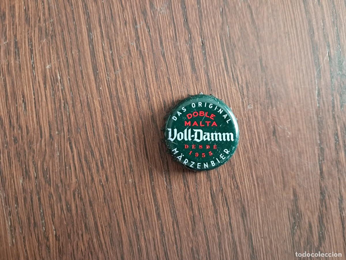Coleccionismo de cervezas: chapa tap&oacute;n corona de cerveza, Voll damm, doble malta.