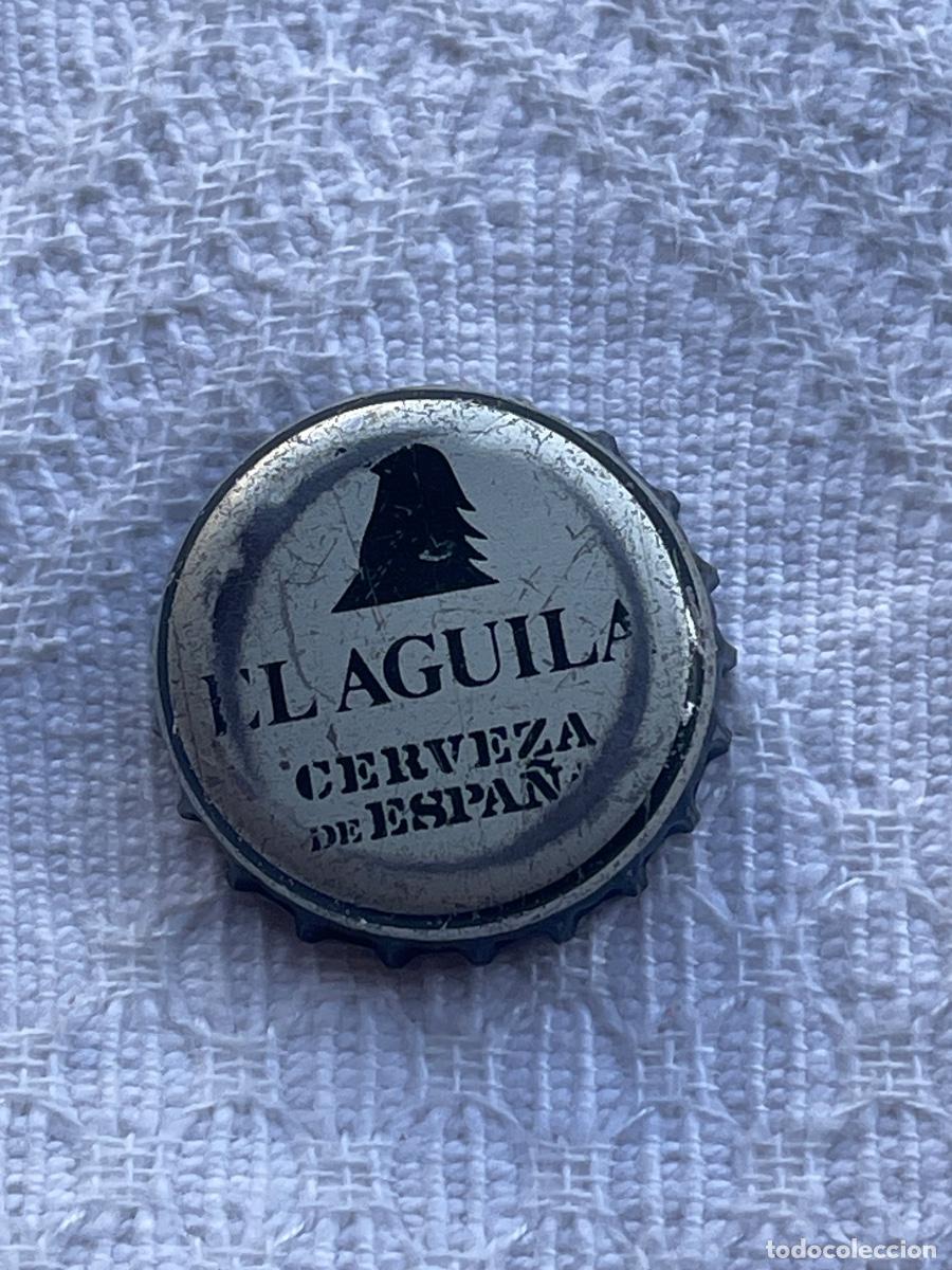 Coleccionismo de cervezas: Chapa corona cerveza el Aguila cerveza de Espa&ntilde;a verde
