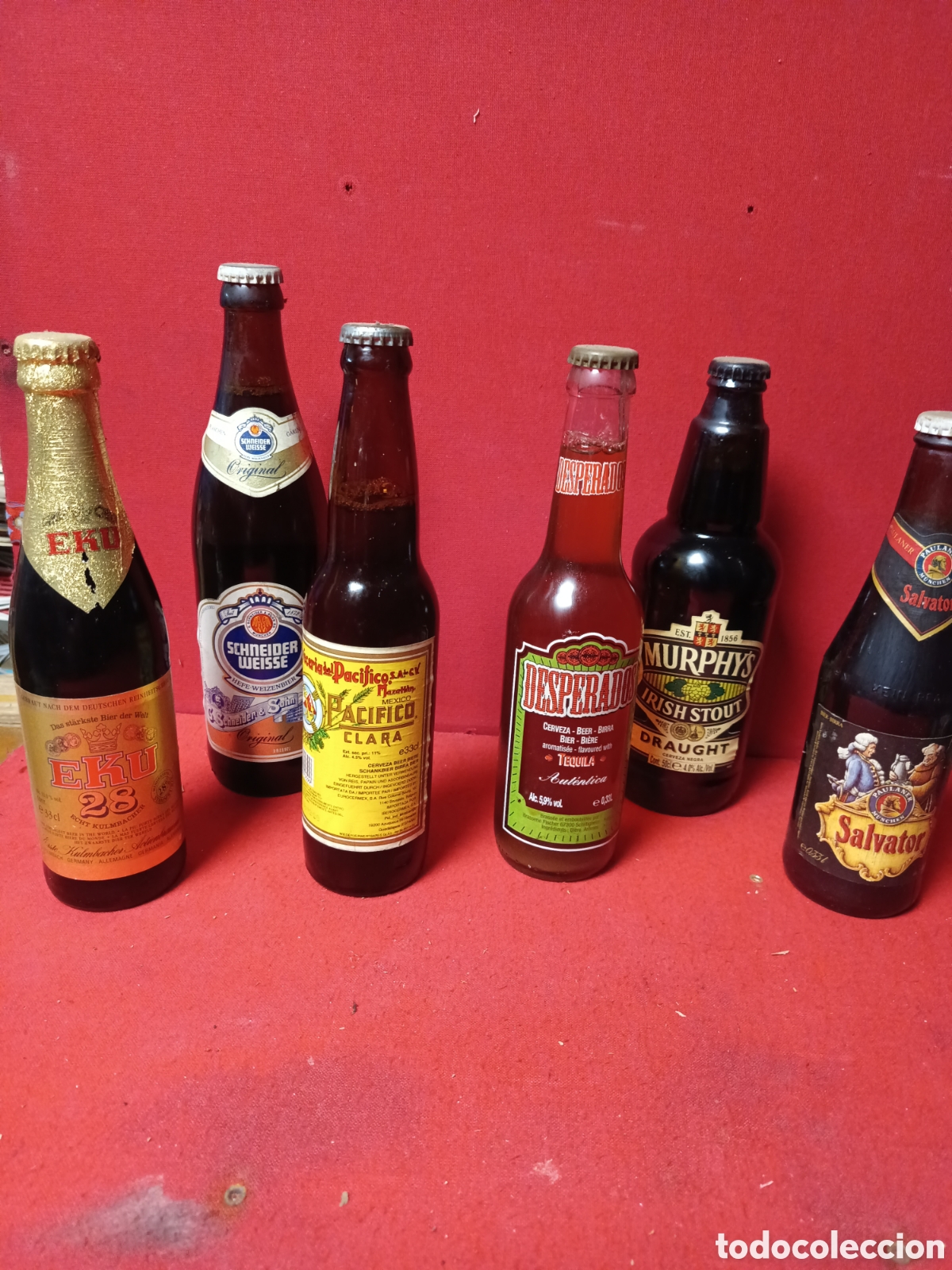 Coleccionismo de cervezas: Lote de 6 cervezas del mundo
