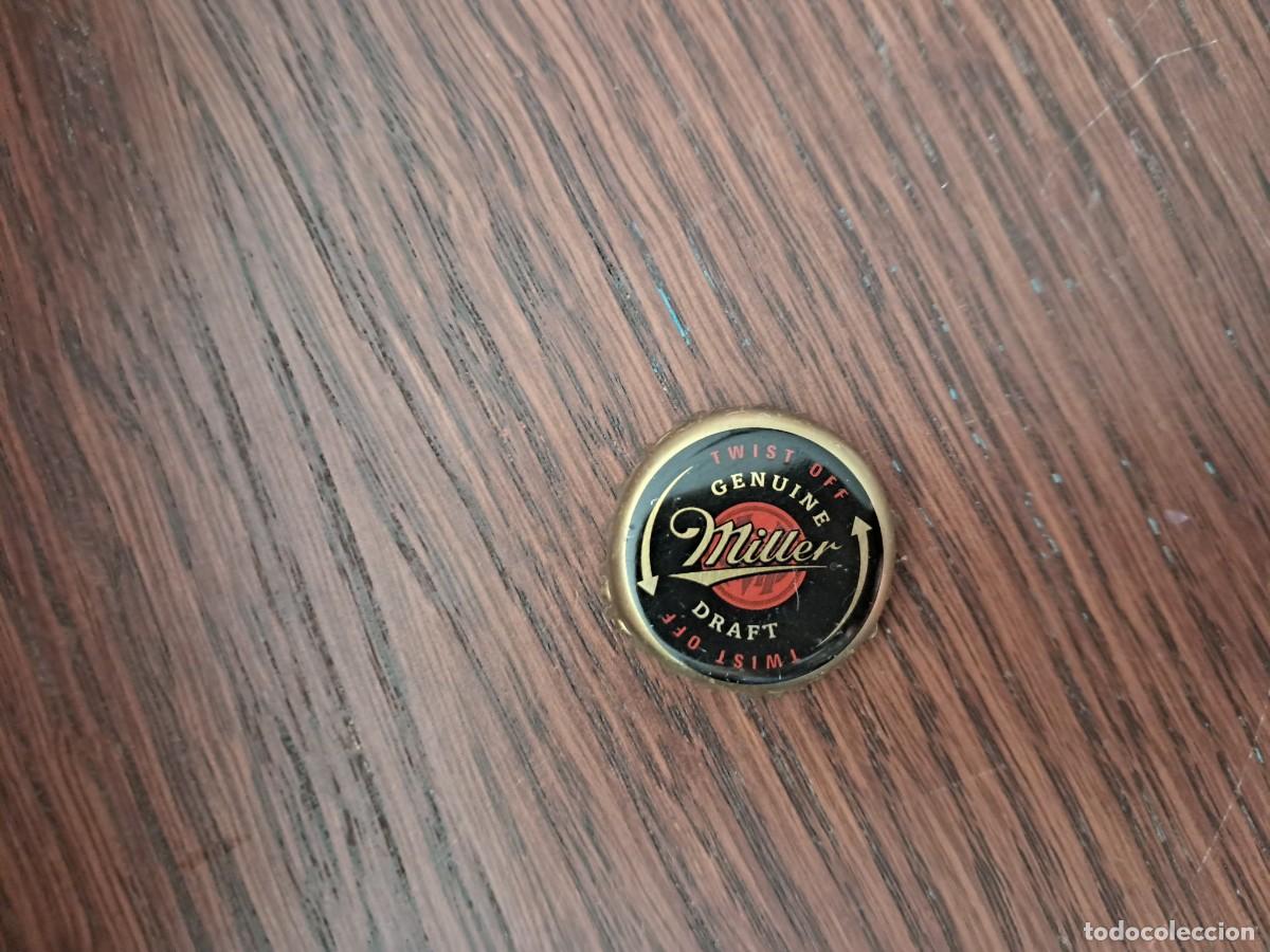 Coleccionismo de cervezas: Chapa tap&oacute;n corona de la cerveza de USA, Miller.